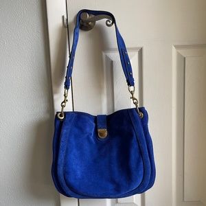 J.Crew Blue Suede Shoulder Bag- Vintage